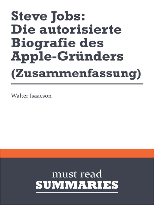 Cover image for Steve Jobs: Die autorisierte Biografie des Apple-Gründers - Walter Isaacson
